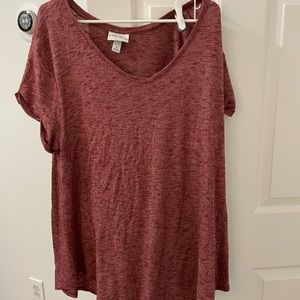 Red maternity shirt